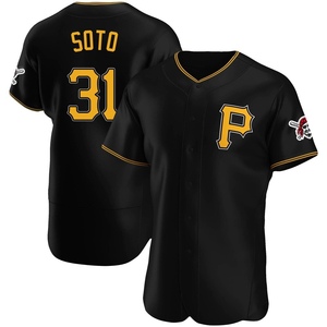 Men's Pittsburgh Pirates Gregory Soto Authentic Black Alternate Jersey