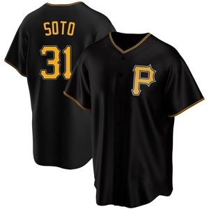 Men's Pittsburgh Pirates Gregory Soto Replica Black Alternate Jersey