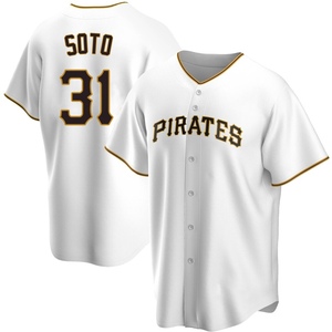Men's Pittsburgh Pirates Gregory Soto Replica White Home Jersey