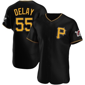 Men's Pittsburgh Pirates Jason Delay Authentic Black Alternate Jersey