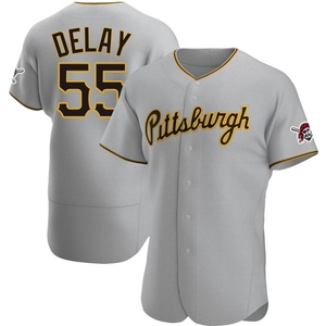 Men's Pittsburgh Pirates Jason Delay Authentic Gray Road Jersey