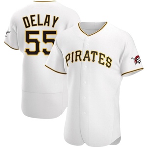 Men's Pittsburgh Pirates Jason Delay Authentic White Home Jersey