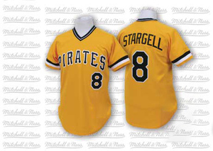 Men's Pittsburgh Pirates Willie Stargell Replica Gold Throwback Jersey