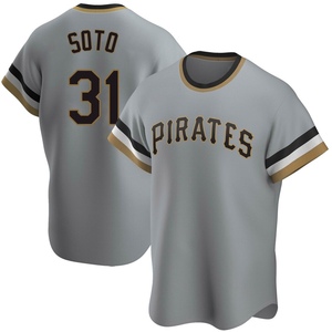 Youth Pittsburgh Pirates Gregory Soto Replica Gray Road Cooperstown Collection Jersey